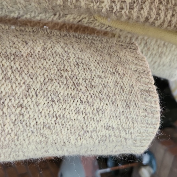 Free People cardigan wool angora blend single button closure Boho  tan brown - Picture 3 of 16